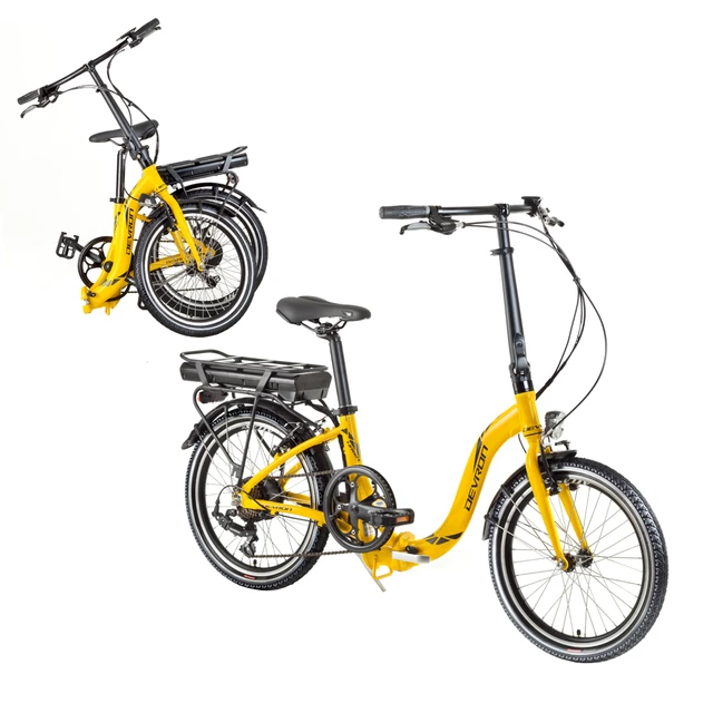 Összecsukható elektromos kerékpár Devron 20122 20" - modell 2017 - sárga