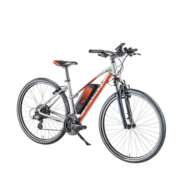 Damski crossowy rower elektryczny Devron 28162 28" 3.0 - Srebrny