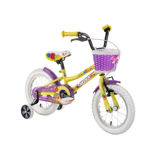 Rower dla dzieci DHS Daisy 1402 14" 4.0 - Żółty