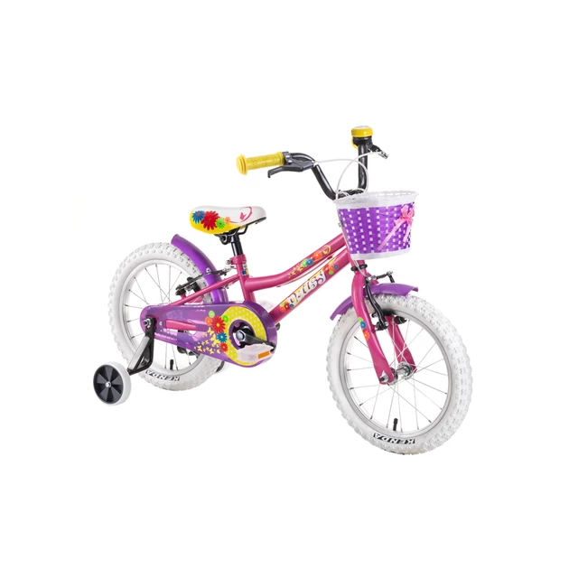 Rower dziecięcy DHS Daisy 1604 16" 4.0 - Różowy