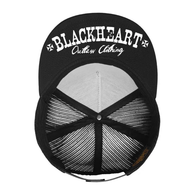 Snapback Hat BLACK HEART Bobber Trucker