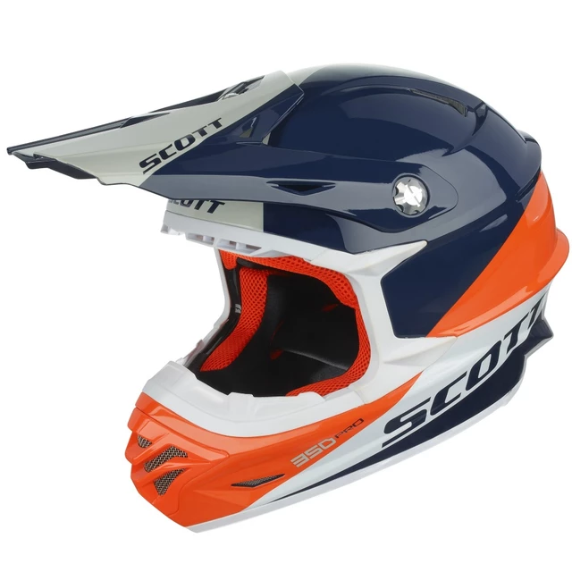 Motocross Helmet Scott 350 Pro Trophy - Blue-Orange