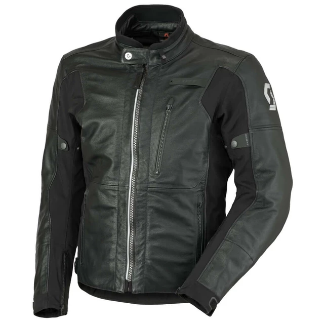 Kožená moto bunda SCOTT Tourance Leather DP - černá