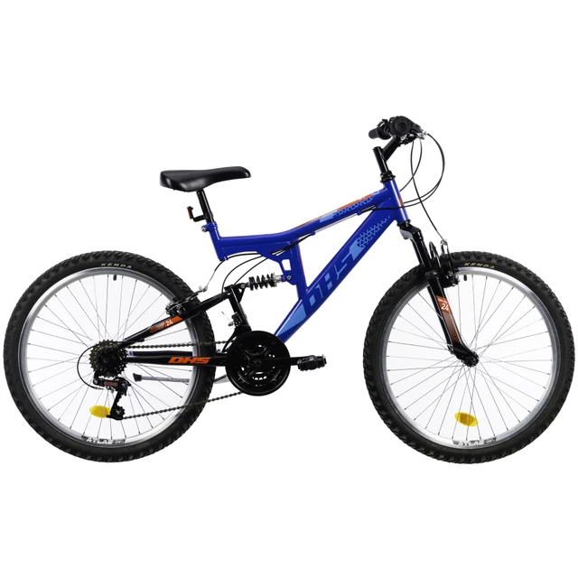 Junior teljes felfüggesztésű kerékpár DHS 2441 24" - kék - kék