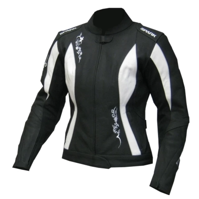 Women’s Motorcycle Jacket SPARK Jane - Black-White