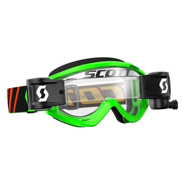 SCOTT Recoil Xi MXVII WFS Clear Crossbrille - Black-Fluo Green