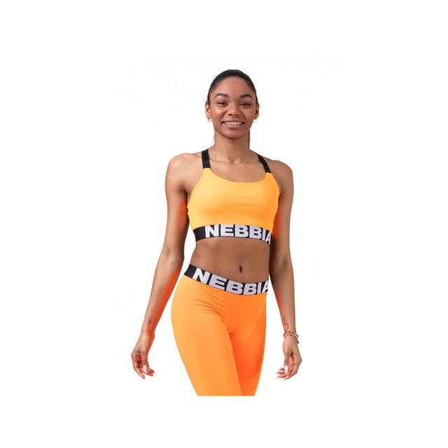 Női mini top Nebbia Lift Hero Sports 515 - fekete - narancssárga