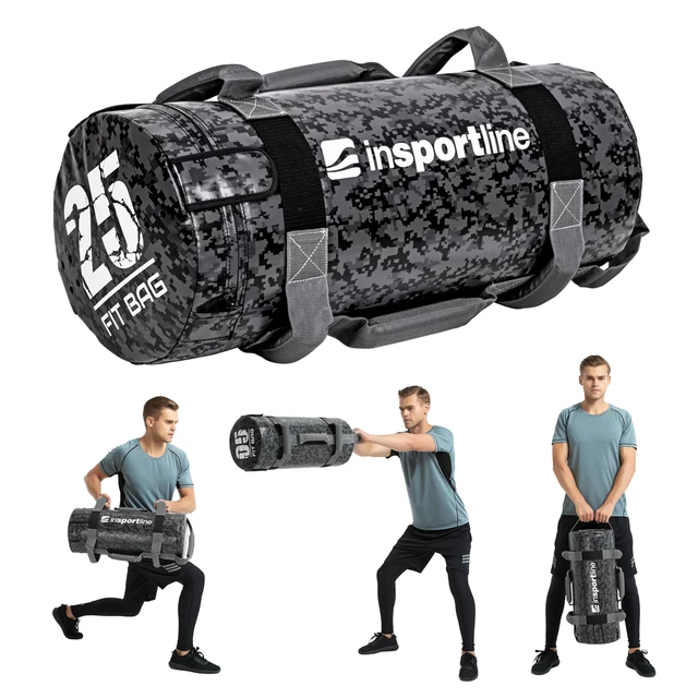 Erősítő zsák fogantyúkkal inSPORTline Fitbag Camu 25 kg - inSPORTline