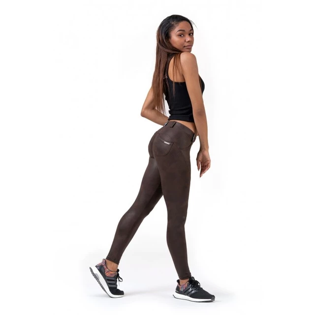 Leather Look Bubble Butt pants