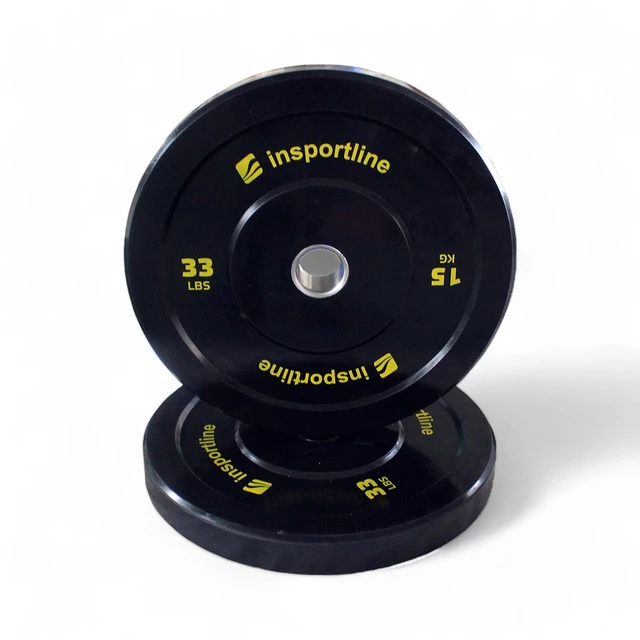 Gumowane obciążenie olimpijskie inSPORTline Bumper Plate Lite 15 kg 50 mm