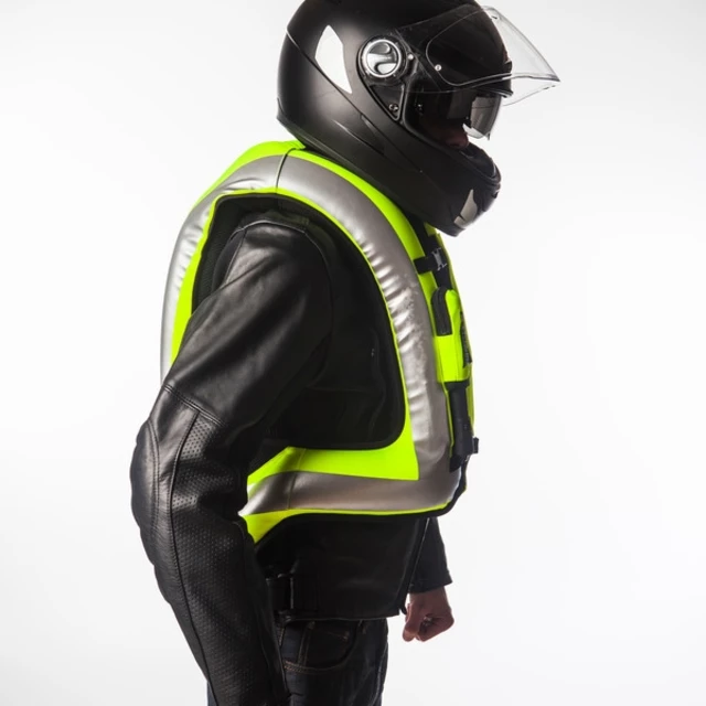 Airbagová vesta Helite Turtle HiVis 1, mechanická s trhačkou - XS