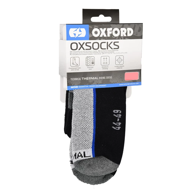 Zokni Oxford OxSocks Thermal Regular szürke/fekete/kék