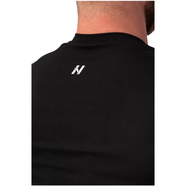 Męska koszulka T-shirt Nebbia Minimalist Logo 291 - Czarny