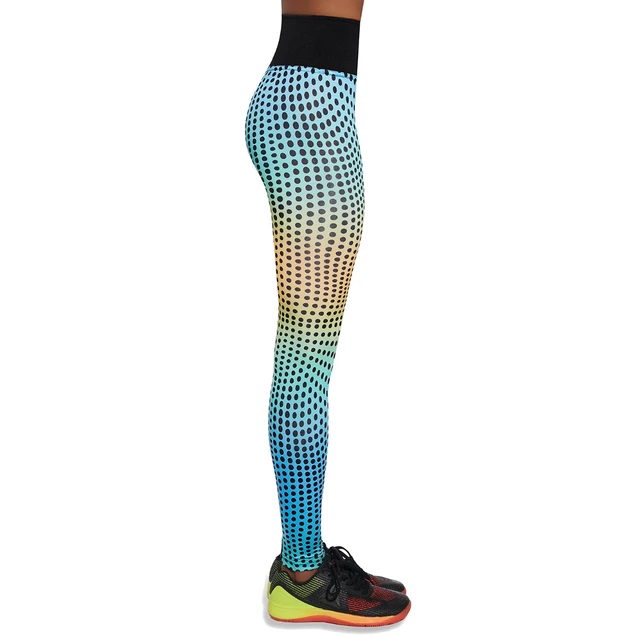 Women’s Sports Leggings BAS BLACK Wave 90 - Multi-Coloured