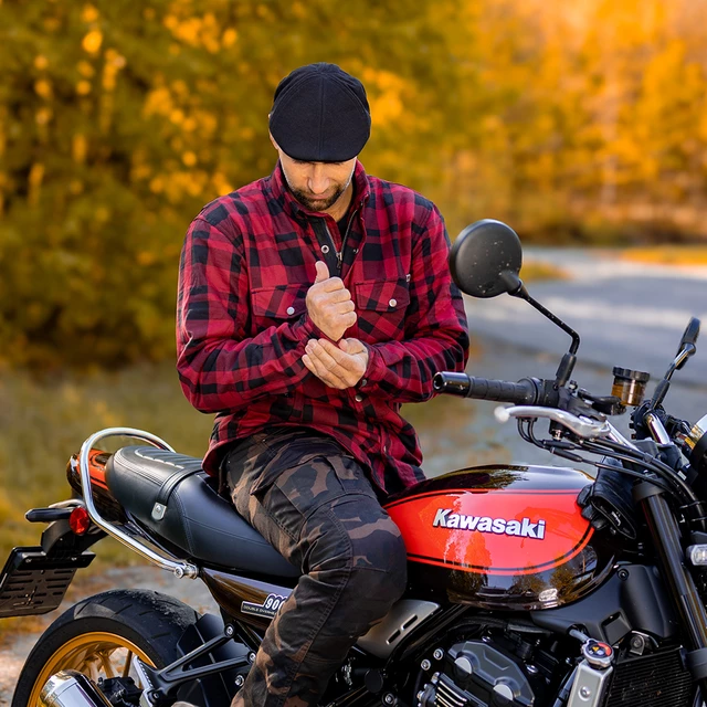 Motorcycle Shirt BOS Lumberjack - Dark Camo