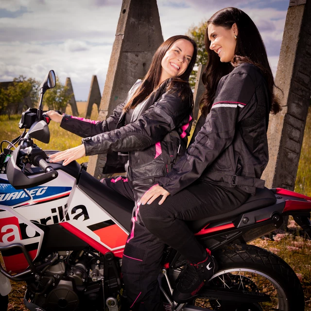 Women’s Motorcycle Jacket W-TEC Durmana - Black-Pink
