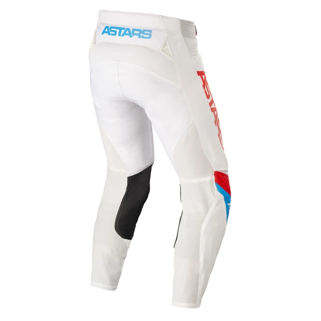 Motokrosové kalhoty Alpinestars Techstar Quadro bílá/modrá neon/červená