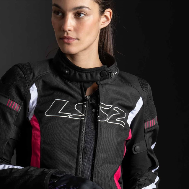 Women’s Motorcycle Jacket LS2 Gate Black Pink