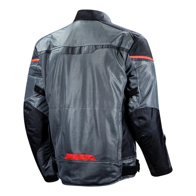 Men’s Motorcycle Jacket LS2 Riva Black Dark Grey Red