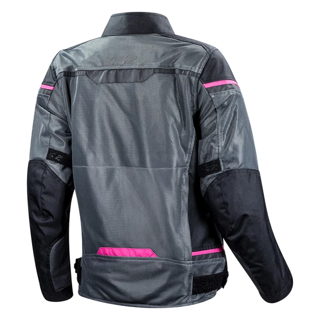 Women’s Motorcycle Jacket LS2 Riva Black Dark Grey Pink