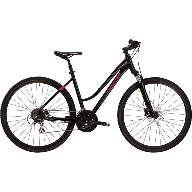 Women’s Cross Bike Kross Evado 4.0 28” – 2023 - Black/Raspberry - Black/Raspberry