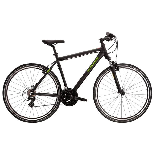 Pánsky crossový bicykel Kross Evado 2.0 28" Gen 004 - čierna/zelená - čierna/zelená