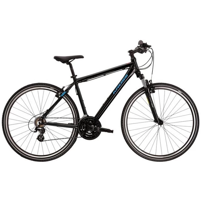 Pánsky crossový bicykel Kross Evado 2.0 28" Gen 004 - čierna/modrá - čierna/modrá