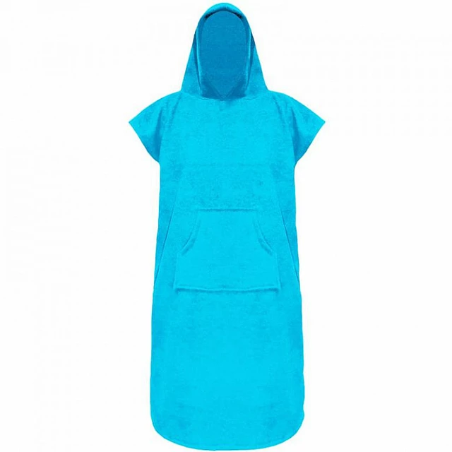 Ponczo ręcznikowe frotte z kapturem Agama Poncho Extra Dry - Ciemny niebieski - Turkusowy