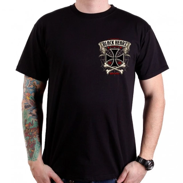 Koszulka T-shirt motocyklowy BLACK HEART Crusty Demons