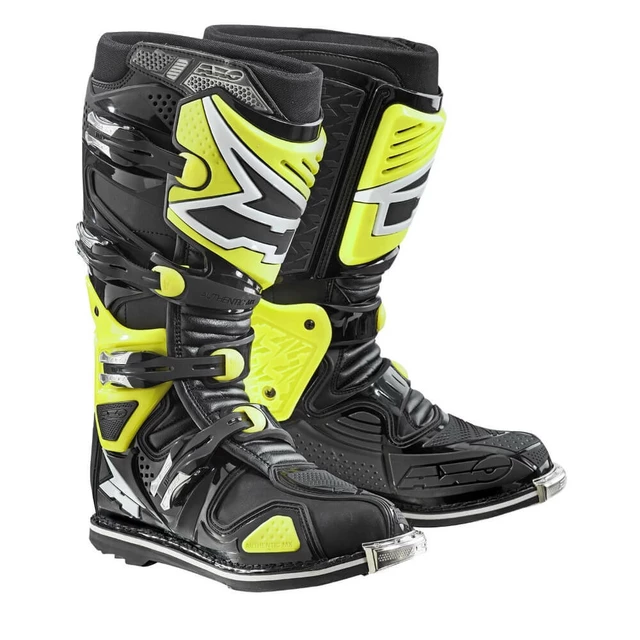 Motocross Boots AXO A2 - Fluo Yellow