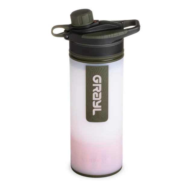 Water Purifier Bottle Grayl Geopress - Visibility Orange - Alpine White