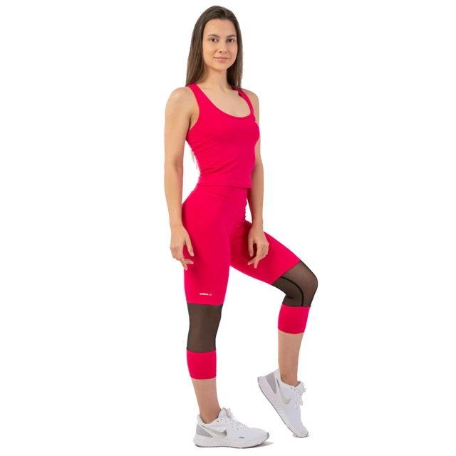 Női magas derekú leggings Nebbia 406 - pink