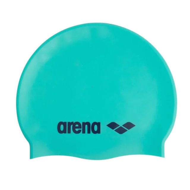 Swim Cap Arena Classic Silicone - Black - Turquiose