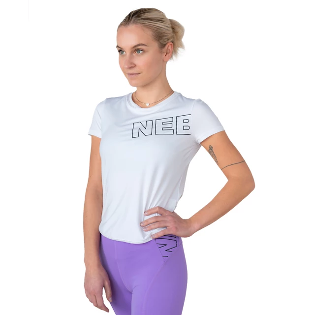 Damska funkcjonalna koszulka z krótkimi rękawami Nebbia FIT Activewear 440 - Biały