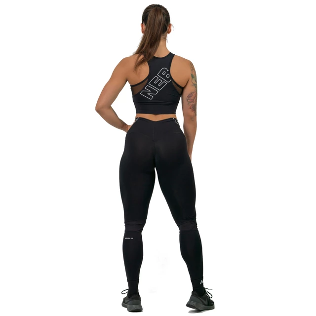 Női leggings magas derékkal Nebbia FIT Activewear 443 - fekete