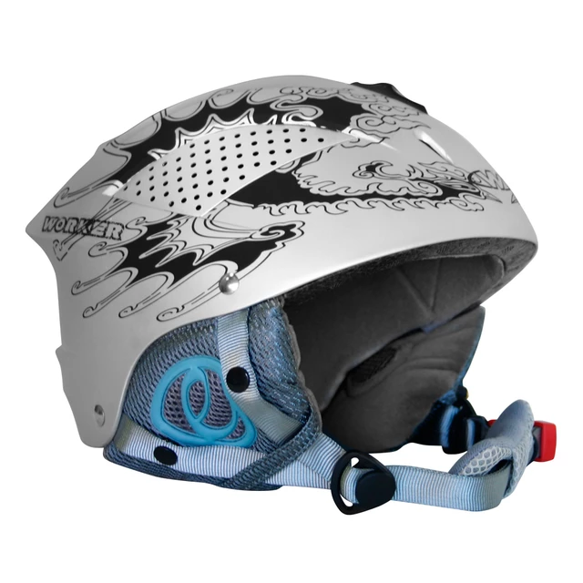 WORKER Snow HI-FI Helmet - Silver and Graphics