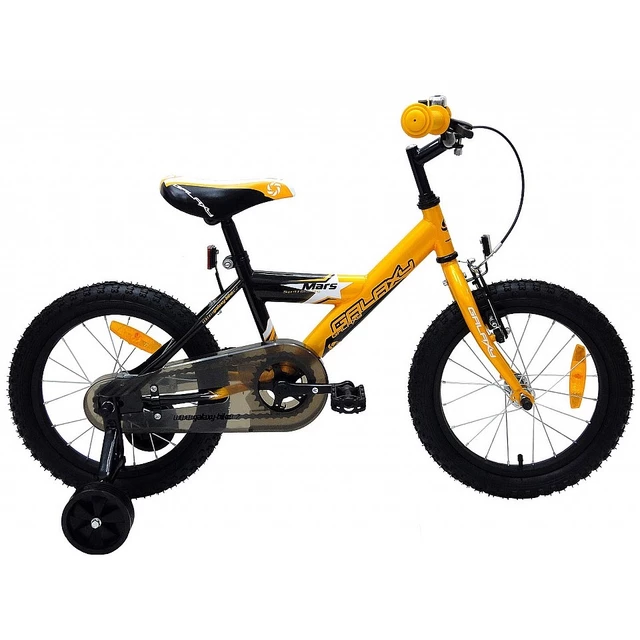 Gyermek kerékpár Galaxy Mars 16" - 2016 modell - narancssárga-fekete
