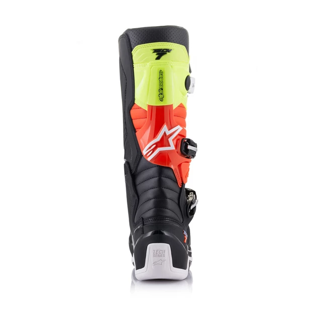 Moto topánky Alpinestars Tech 7 čierna/žltá fluo/červená fluo