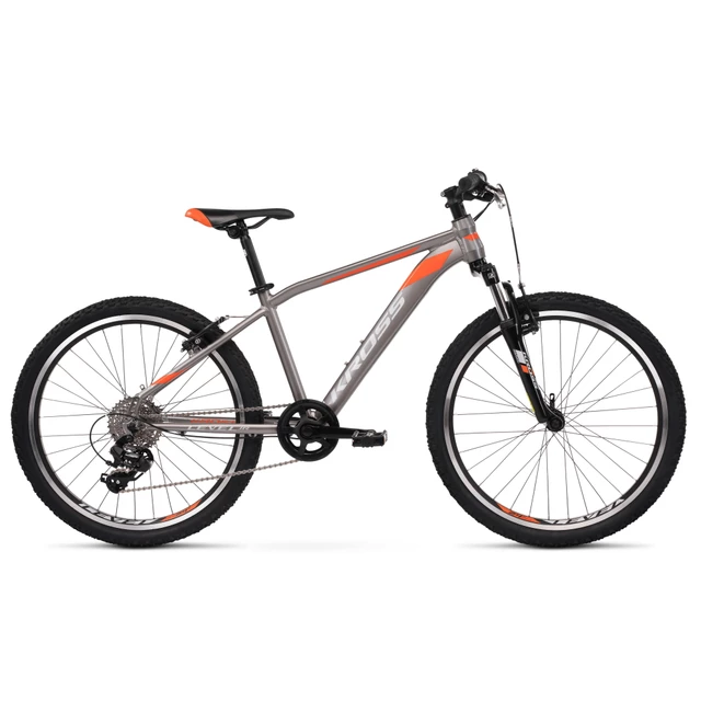 Junior kerékpár Kross Level JR 2.0 24" - modell 2020 - grafit/narancssárga