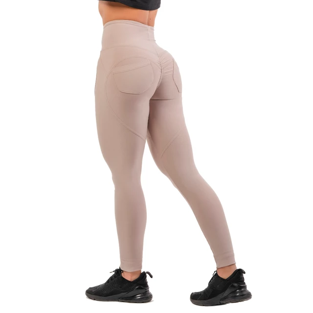 Női leggings magas derékkal Nebbia Lifting Effect Bubble Butt 587 - Krémszínű