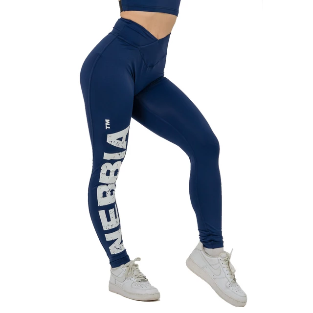 High-Waisted Workout Leggings Nebbia GLUTE CHECK 613 - Dark Blue