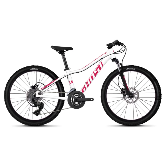 Ghost Lanao D4.4 AL 24" Junioren Fahrrad - Modell 2020 - Star White / Ruby Pink