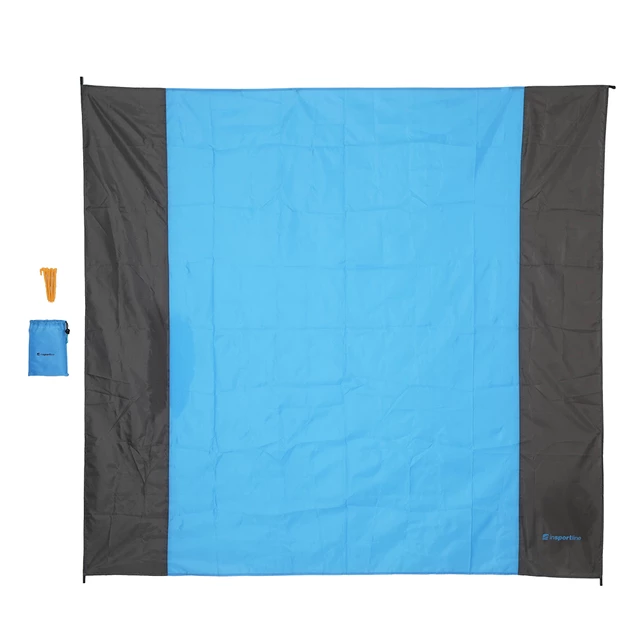 Koc piknikowy inSPORTline Dattino 210x200 cm + szpilki - Niebieski - Niebieski
