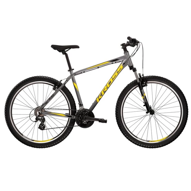 Mountain Bike Kross Hexagon 2.0 26” – 2022 - Black/Orange/Grey - Graphite/Black/Yellow