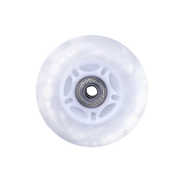 Leuchtrolle für Inline Skates PU 70*24 mm mit Lagern ABEC 5 - weiß