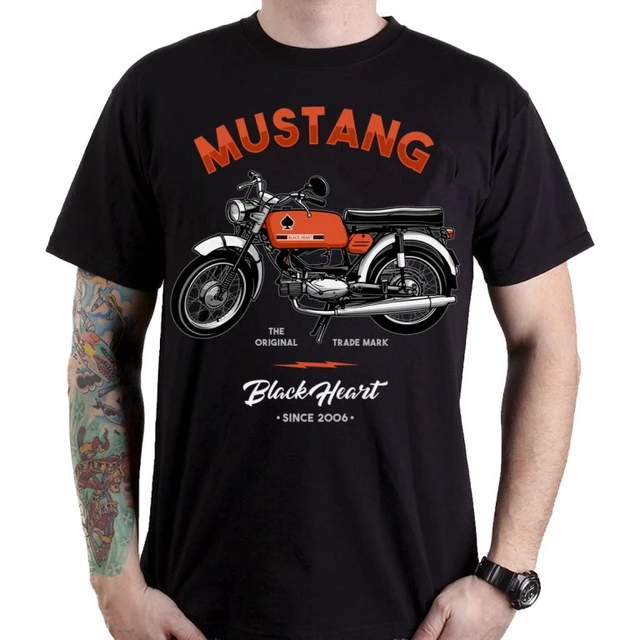 T-Shirt BLACK HEART Mustang - Black