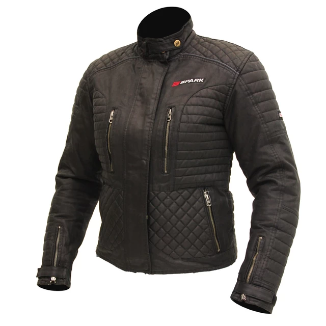Női textil motoros kabát SPARK Cintia - fekete