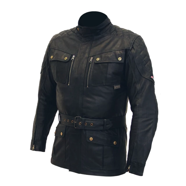 Men's Leather Jacket SPARK Romp - Black