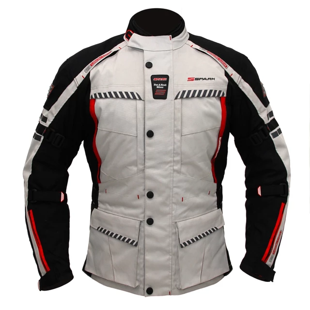 Men’s Textile Moto Jacket Spark Escape - Black-Grey
