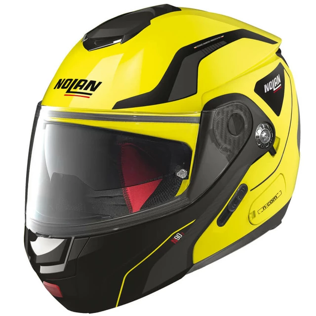 Moto helma Nolan N90-2 Straton N-Com LED Yellow - žluto-černá